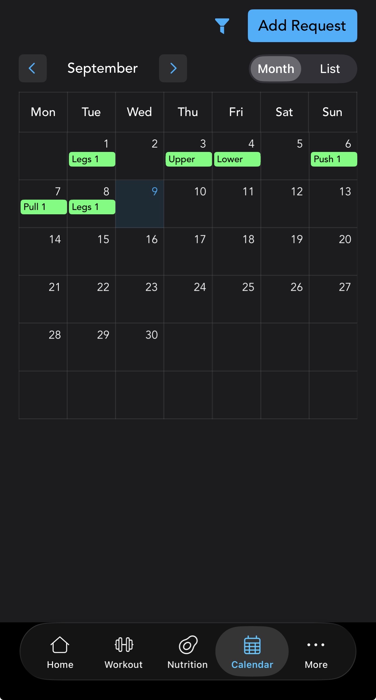 Kahunas: trainingsplanning in de kalender